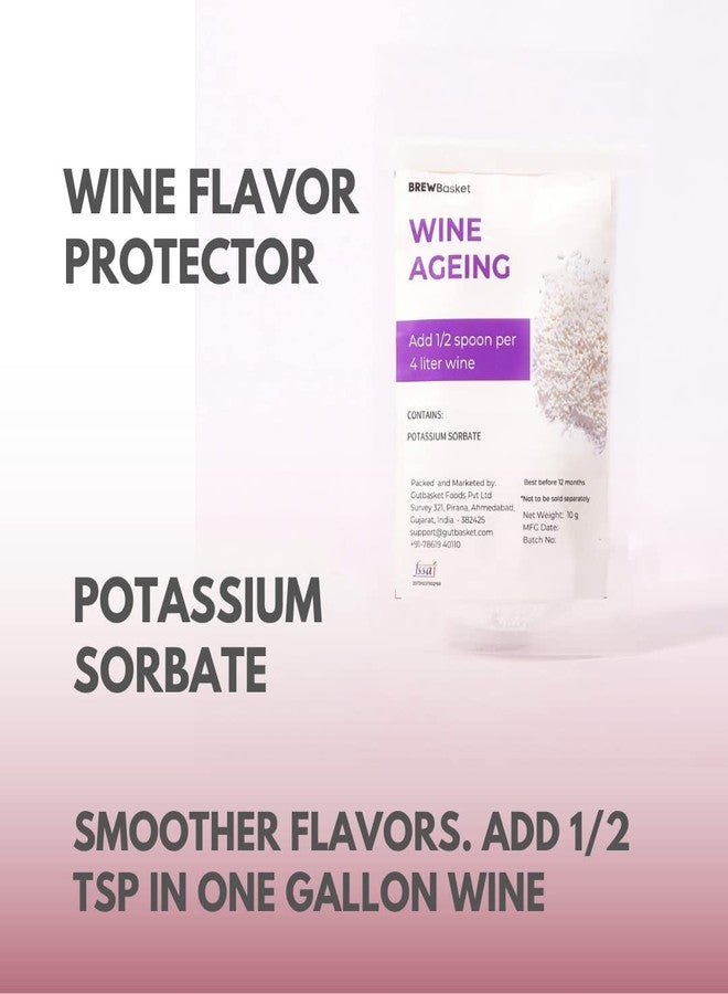 BREWBasket مجموعة أدوات صنع النبيذ من BREWBasket تكفي لصنع أكثر من 20 زجاجة نبيذ - خميرة، مطهر، بنتونيت، مواد تخمير النبيذ، كامبدن، بالإضافة إلى تعليمات الاستخدام. - Image 5